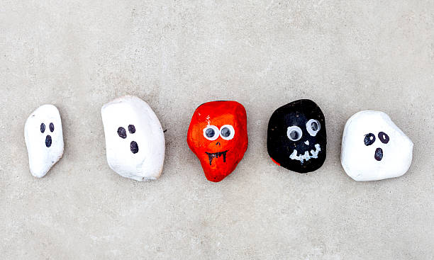 istock Halloween craft of painted rocks 2227851607