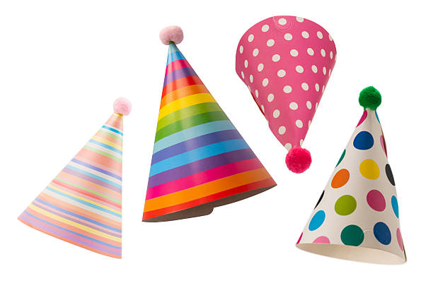 istock Colorful birthday cap, top view. 2227858005