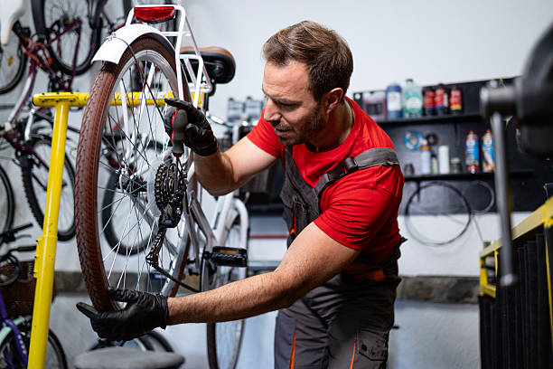 istock Professional bicycle repair and service. 2227863827