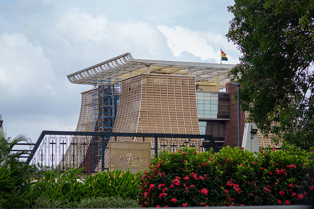 Accra, Ghana – October 14, 2020: The Jubilee House serves as the office of the President of Ghana