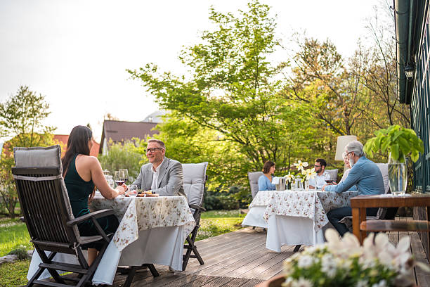istock Caucasian Couple Enjoying Outdoor Dining Experience 2227867626