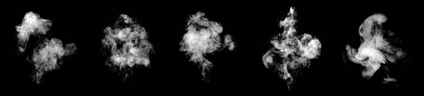 istock Collection abstract fog or multicolored smoke evaporates turns, Multicolored smoke image become vapor is divided into parts on black background, fog effect, Smoke is out. 2227868952