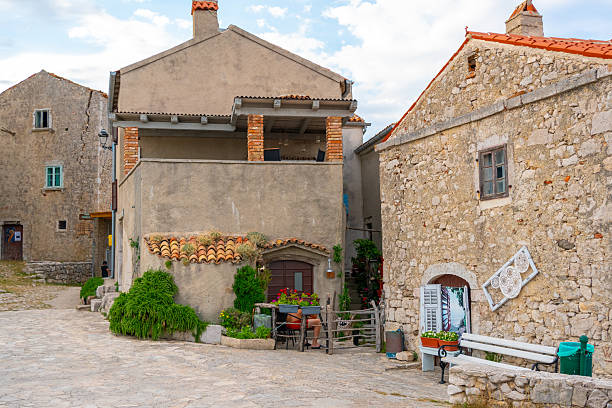 Ancient architecture in the Lubenice village, Croatia.
