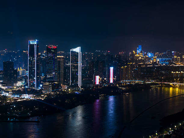istock Nighttime Cityscape with Illuminated Buildings 2227874671