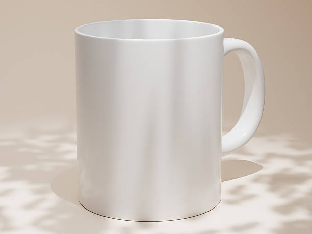 istock White blank ceramic mug with shadow overlay. 11oz Coffee mug template. 3d rendering 2227874766
