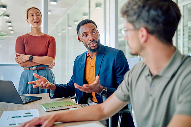 istock Business team discussing strategy during a meeting in modern office 2227880066