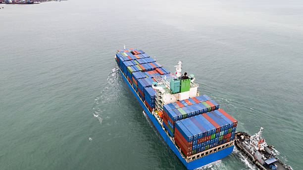 istock Aerial view of container ship , Cargo ship carrying container for import or export. Sea Freight Business logistic and transportation 2227891224