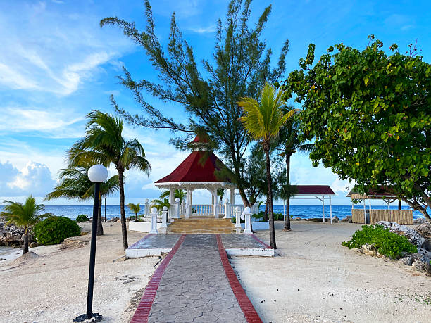 istock Gazebo on the beach, Jamaica 2227906323