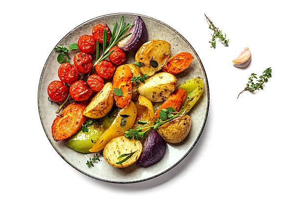 Oven roasted seasonal vegetables