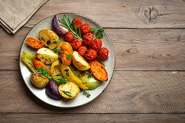 istock Organic oven roasted vegetables 2227908220