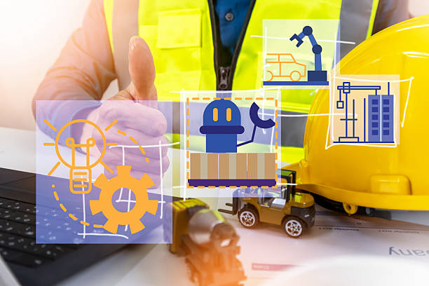 istock Engineers understand all parts of the work structure system, problem solving in the area. Management of production machinery and building construction systems 2227909076