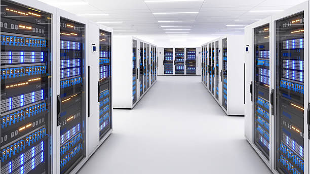 istock Shot of Data Center With Multiple Rows of Fully Operational Server Racks. Modern Telecommunications,Data center cooling,server room,3d rendering 2227909169