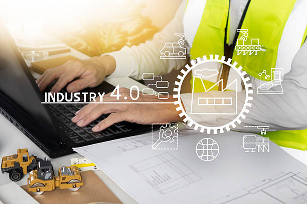 istock Industry 4.0 concept, industrial structure plan for manufacturing and heavy machinery in large-scale production 2227910341