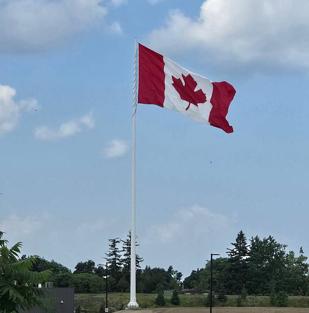 istock Canadian Flag - Barrie 2227917301