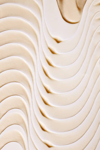 beige cream smear, cosmetics textures, foundation swatch
