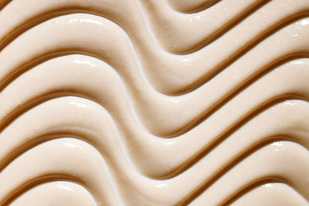 istock beige cream smear, cosmetics textures, foundation swatch 2227924956