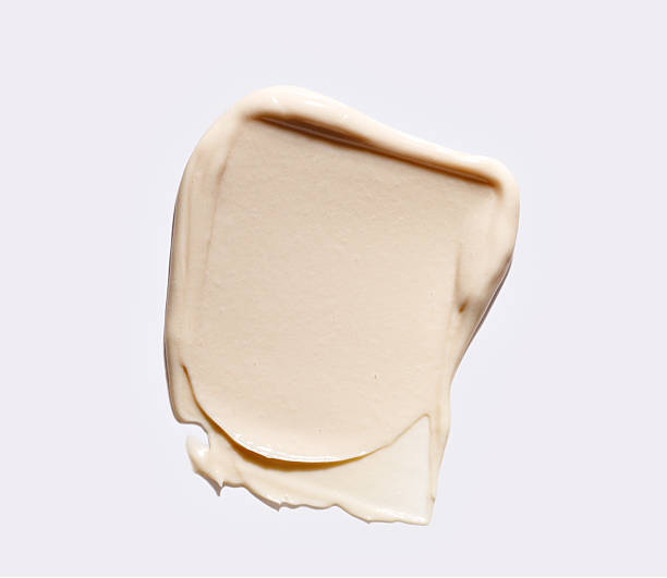 istock beige cream smear, cosmetics textures, foundation swatch 2227925026