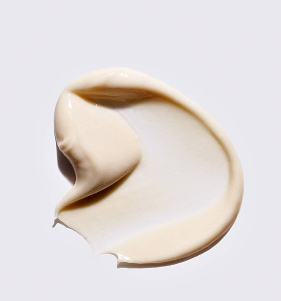 istock beige cream smear, cosmetics textures, foundation swatch 2227925033