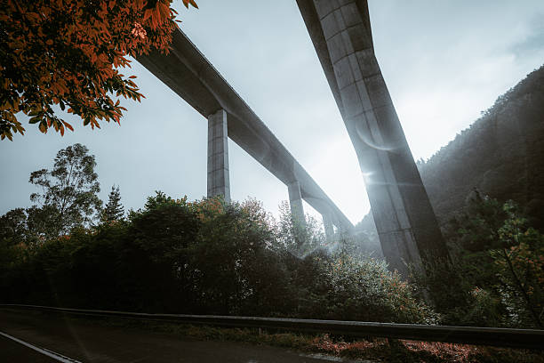 istock Rainy bridge view with lens flare 2227933467
