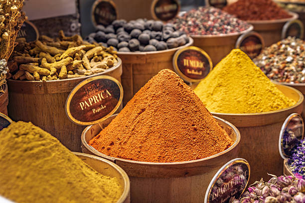 istock Colorful spices: curcuma, paprika, cumin, Egyptian Bazaar in Istanbul, Turkey 2227939129