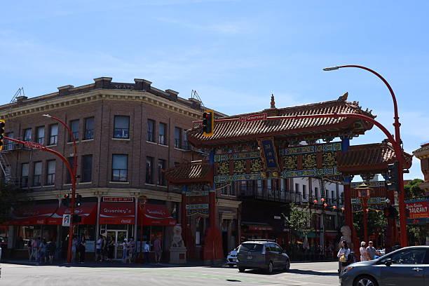 7-6-2025: Victoria, British Columbia, Canada: Streets in Chinatown in Victoria, British Columbia, Canada