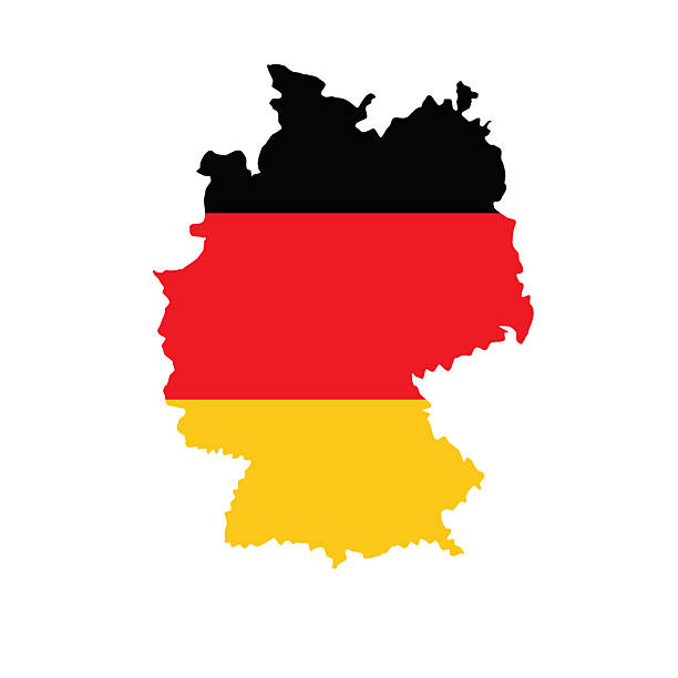 istock Germany map outline filled with national flag colors, bold and clear design for patriotic themes. 2227953183