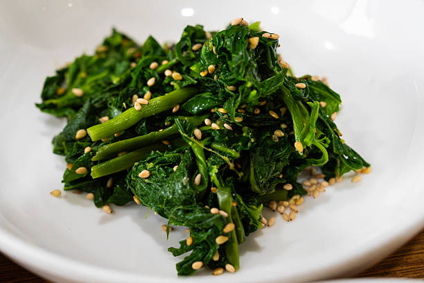 istock seasoned Korean edible aster leaf 2227956522