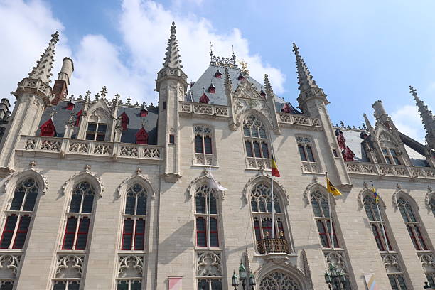 The now public Provincial Palace in Bruges with gothic architecture