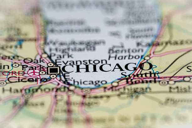 istock Chicago, United States highlighted on a world map. 2227966837