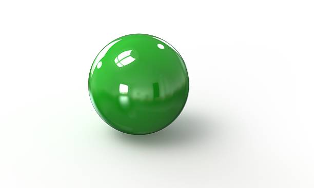 Green 3d model of a sphere ball