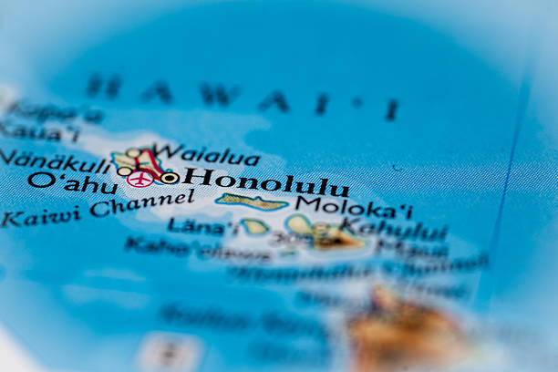 istock Honolulu, United States highlighted on a world map. 2227970114