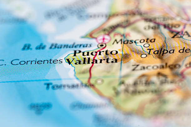 istock Puerto Vallarta, Mexico highlighted on a world map. 2227971757