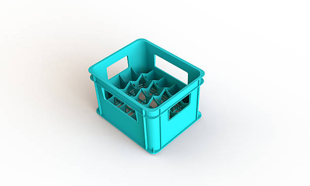 istock Cyan plastic crate box isolated on white 2227974798