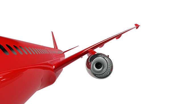 istock Red airplane isolated on white 2227976195