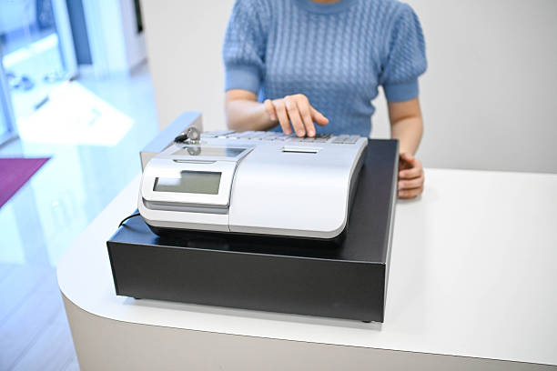 Empty Cash Register Without Money in Drawers After Robbery