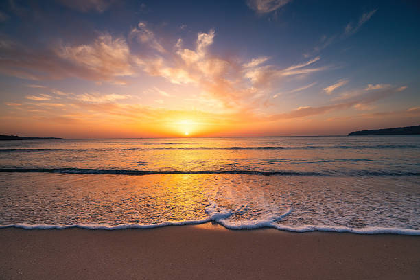 istock Beautiful sunrise over the sea 2227984272