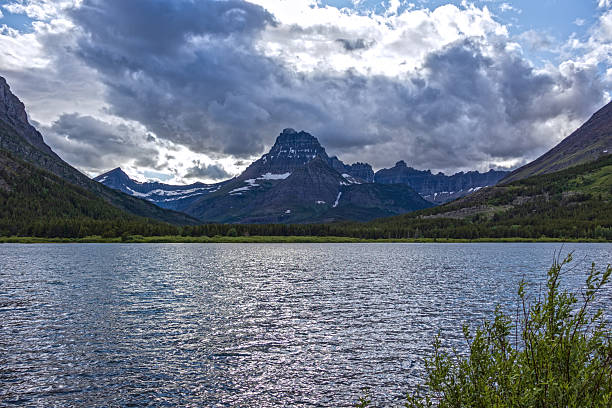 Grinnell Point and Swiftcurrent Lake at Glacier National Park, Montana