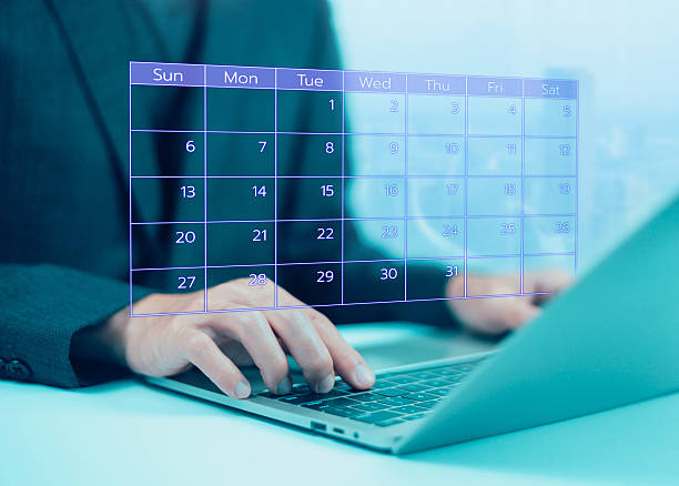 istock Business people use work schedules in business as a technological plan and project for proper planning and knowing the timeline of the work progress. 2227985203