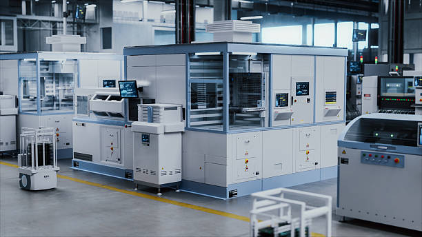 istock Autonomous Factory Featuring Advanced Robotics and Automated Systems, Highlighting High-Tech Manufacturing Processes in a Modern Industrial Setting 2227991183