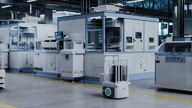 istock Autonomous Factory Featuring Advanced Robotics and Automated Systems, Highlighting High-Tech Manufacturing Processes in a Modern Industrial Setting 2227991207