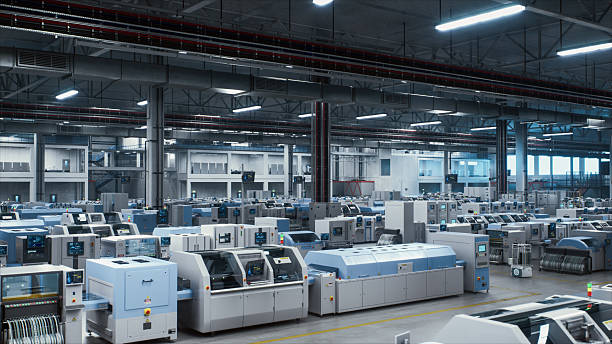 istock Advanced Robotics and Automation in a High-Tech Factory, Featuring Autonomous Machines and  Technology in a Large Industrial Setting. Wide Establishing Shot 2227991580