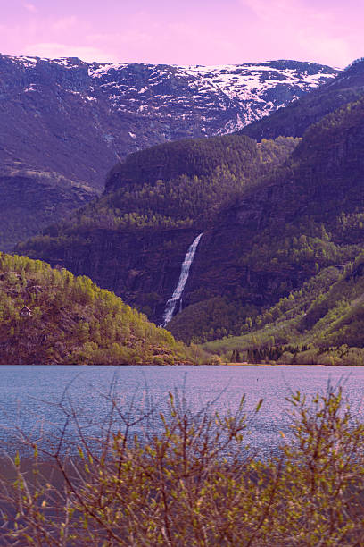 istock Skjolden - Norway - May 16 - 2023 - Mountain and waterfall 2227997103