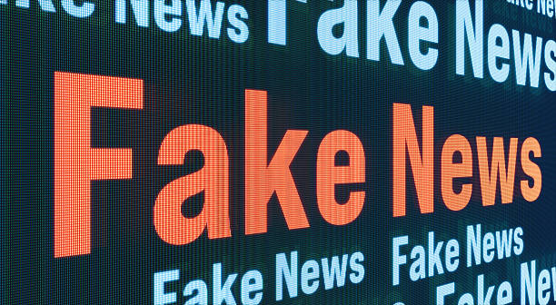 istock Fake News, close up LED screen. 2227997265