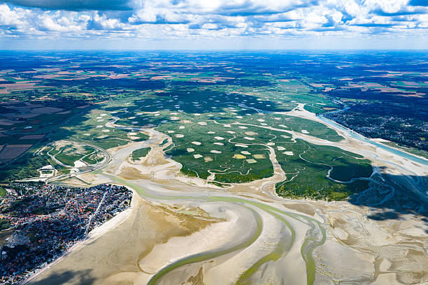 istock Bay of Somme at low Tide from above 2228001248