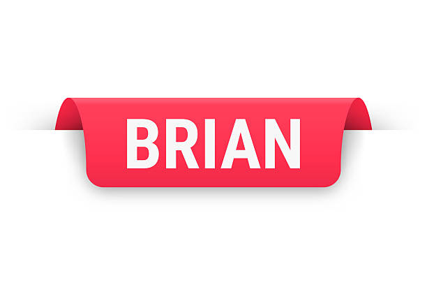 istock Brian - Male name - Red banner, bookmark, ribbon, label on white background 2228006351