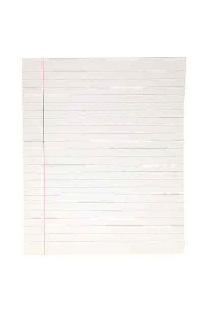 istock Square ruled sheet of white paper with left red margin is isolated. 2228014105