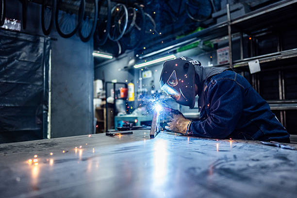 istock Welder at work with a welding torch in a bicycle factory 2228015860