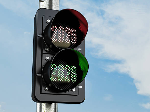 istock Traffic Light Showing 2025 in Red and 2026 in Green 2228029931