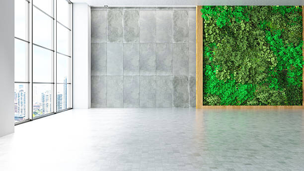 istock Modern Office Space with Green Wall and Panoramic City View 2228030342