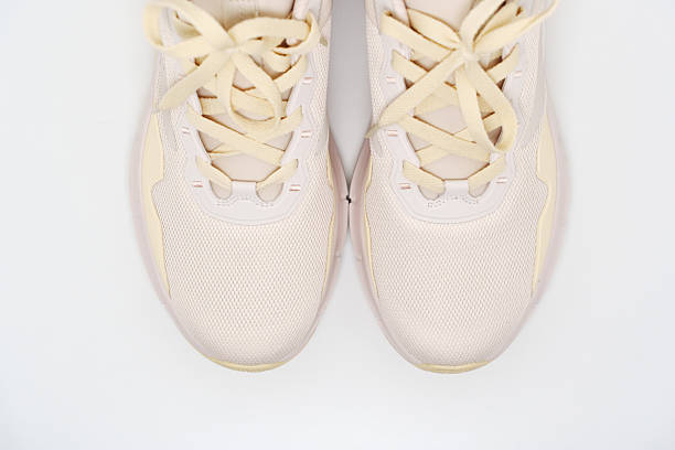 istock Casual sneakers with light color and modern design placed on clean surface, ideal for everyday wear and activities 2228033029